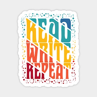Colorful Read Write Repeat Magnet