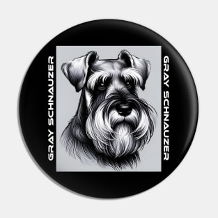 Gray Schnauzer Pin