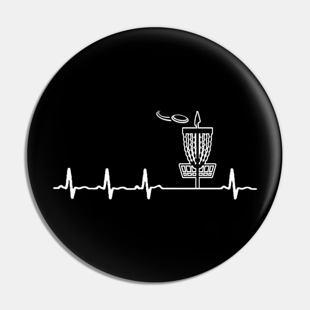 Disc Golf in My Heart Pin by chuckan