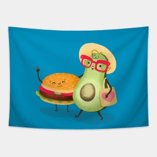 Burger & Avocado Tapestry