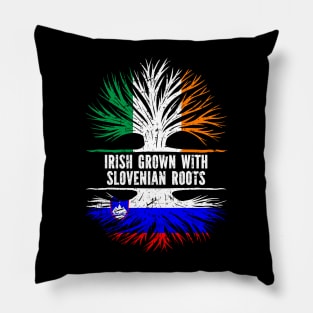 Irish Grown With Slovenian Roots Ireland Flag Pillow