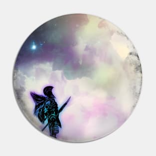 Warrior Staring At The Clouds Pin