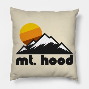 Retro Mt Hood ))(( Tourist Souvenir Travel Oregon Design Pillow