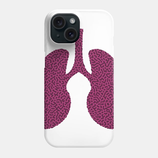 Turing Pattern Lungs (Purple Pink) Phone Case by John Uttley