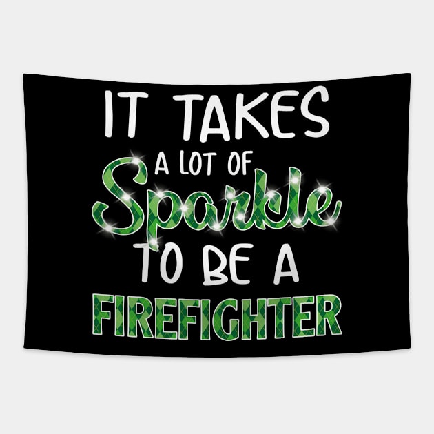 It Takes A Lot Of Spartle To Be A Firefighter Tapestry by Wolfek246