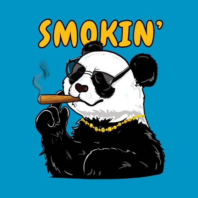 Smoking panda by BibekM