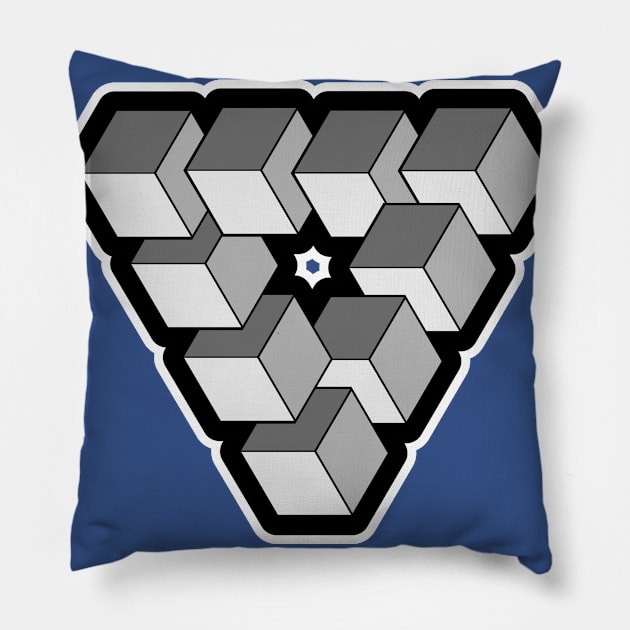 Cosmic tri-cubes Pillow by AlterAspect