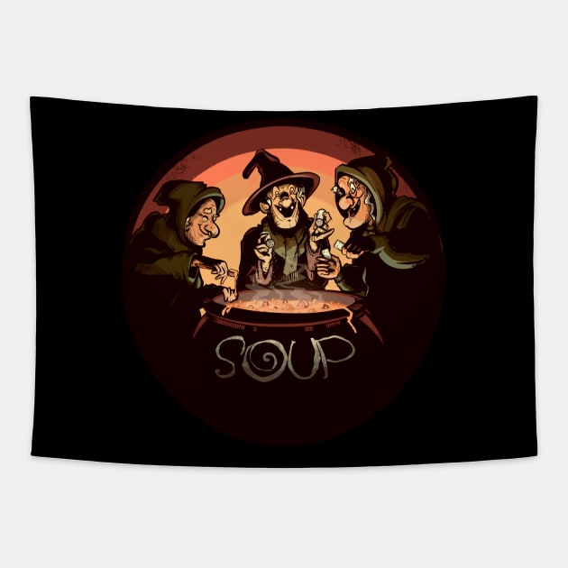 Soup WItches Tapestry by LVBart