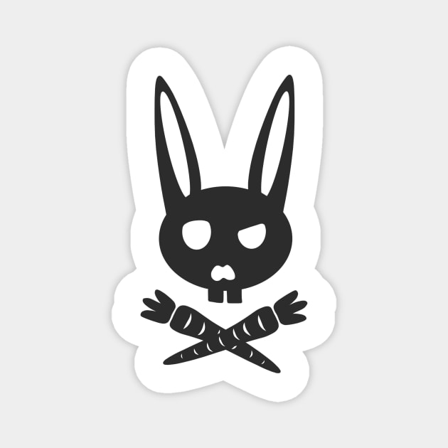 Cute Bunny Skull Magnet by panco