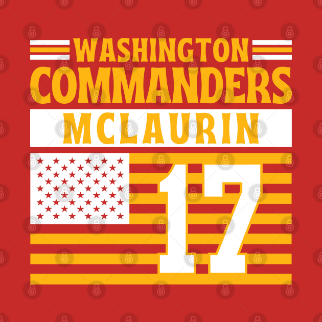 Washington Commanders McLaurin 17 American Flag Football by Astronaut.co