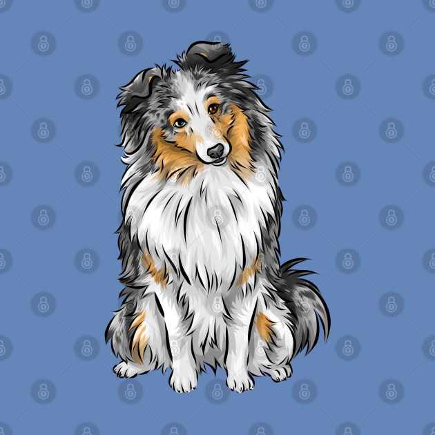 Shetland Sheepdog | Sheltie | Merle | Cute Dog by Shirin Illustration