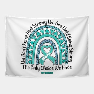 PFFD Awareness - rainbow leopard ribbon strong Tapestry