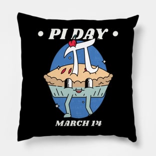 Pi Day Cute Cartoon Pie March 14 Pillow