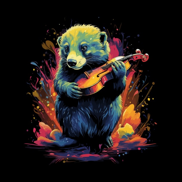 Honey Badger Playing Violin by JH Mart