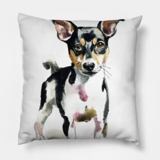 Rat Terrier Watercolor - Dog Lovers Pillow