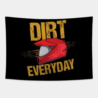 Funny Race Track Quotes Dirt Every Day Motorbike Tapestry