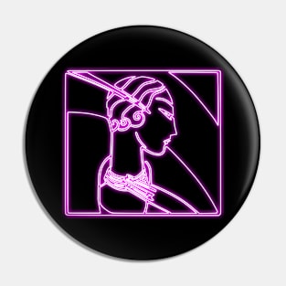 Art Deco Style Pink Neon Pin