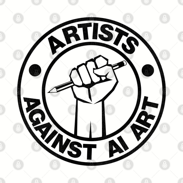 Artists Against AI Art by darklordpug