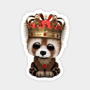 Cute Red Panda Wearing Crown Magnet