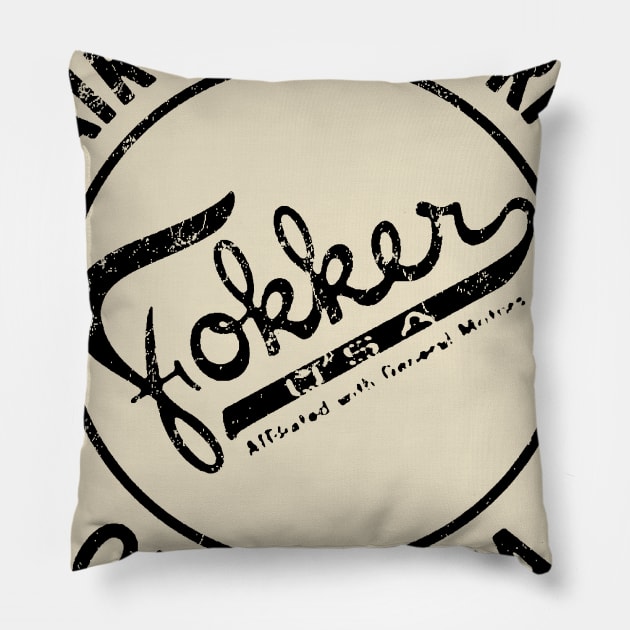 Fokker Aircraft Pillow by MindsparkCreative