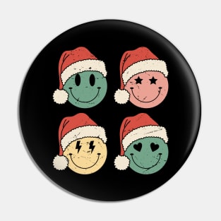 Retro Christmas Santa Claus Smile Face Pin