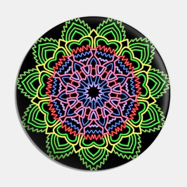 Neon Flower Pin by Narrie