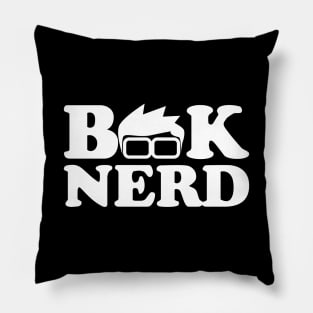 Book nerd with glasses Pillow