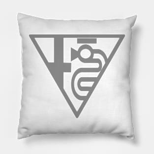 Minimal triangular logo of an Italian carmaker Pillow