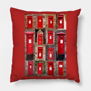 Postboxes of old England Pillow