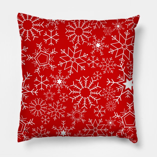 Christmas snowflakes Pillow by hedehede