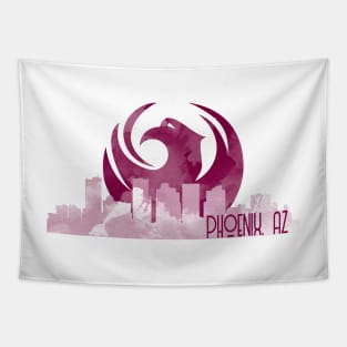 Phoenix Skyline Flag Design Tapestry