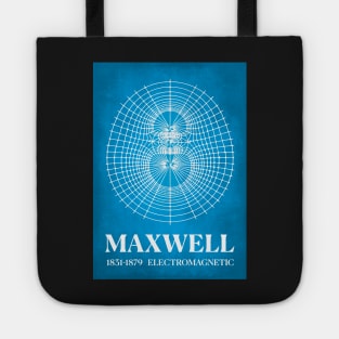 Magnetic lines James Clerk Maxwell electromagnetic waves Poster Tote