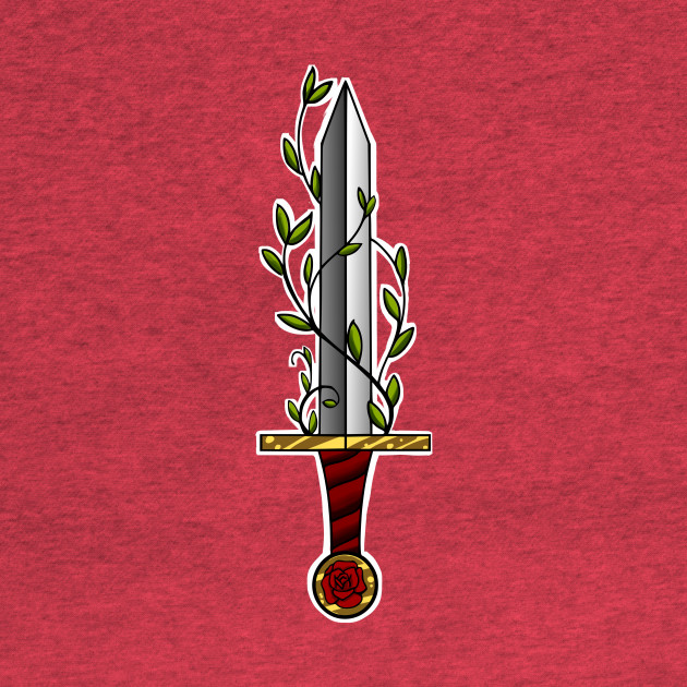 Rose leaf sword - Sword - T-Shirt