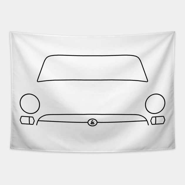 Sunbeam Alpine Series V classic car outline (black) Tapestry by soitwouldseem