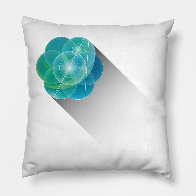 Minimal Earth Pillow by TkStasiuk