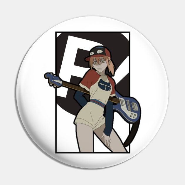 FLCL Haruko Baseball Pin by citrus