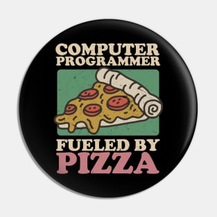 Computer Programmer Fueled By Pizza Pin