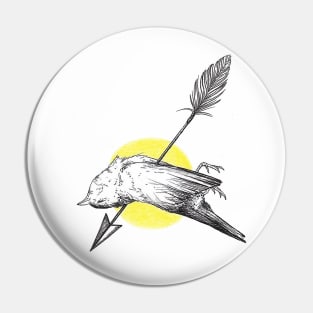 Sparrow with Arrow Pin