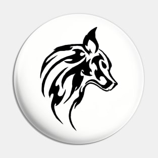 Black wolf Pin