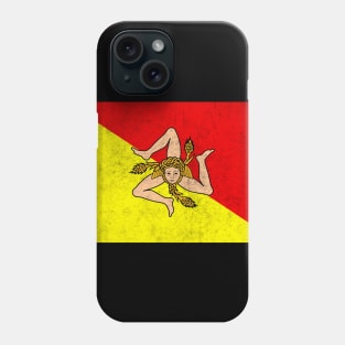 Siciliy / Vintage Look Flag Design Phone Case