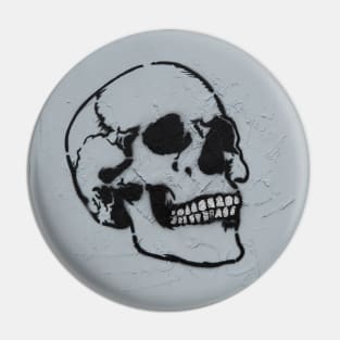 Skull with silver teeth (Skull Spray Art) skull merch Pin