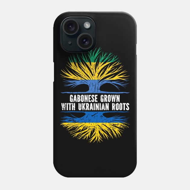 Gabonese Grown with Ukrainian Roots Flag Phone Case by silvercoin