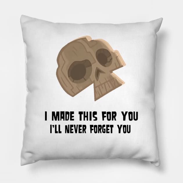 TD Duncney - Wooden Skull Pillow by CourtR