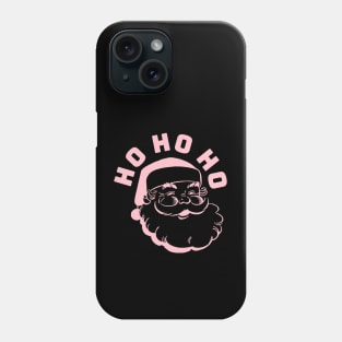 Retro vintage Santa Claus design - HO HO HO - Pink version Phone Case