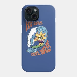 Hot Rays Cool Waves-surfing summer Phone Case