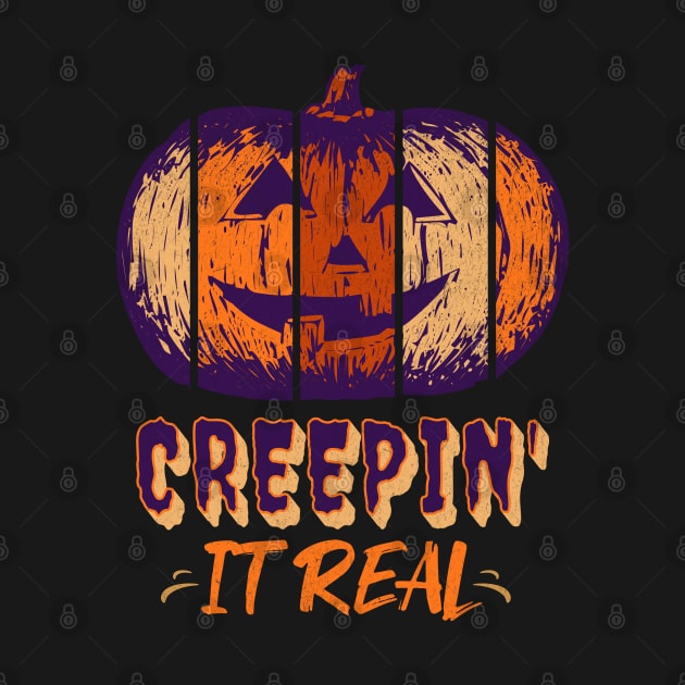 Creepin' It Real Pumpkin by Cosmic Dust Art