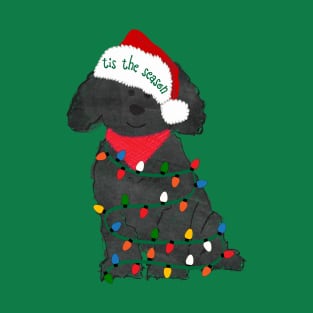 Labradoodle Decorated with Christmas Lights T-Shirt