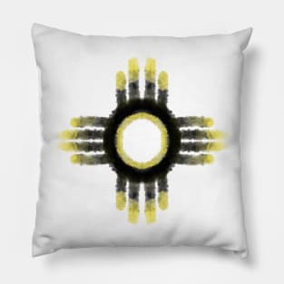 Black and Yellow Watercolor Zia Pillow