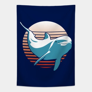 Retro Dolphin Tapestry