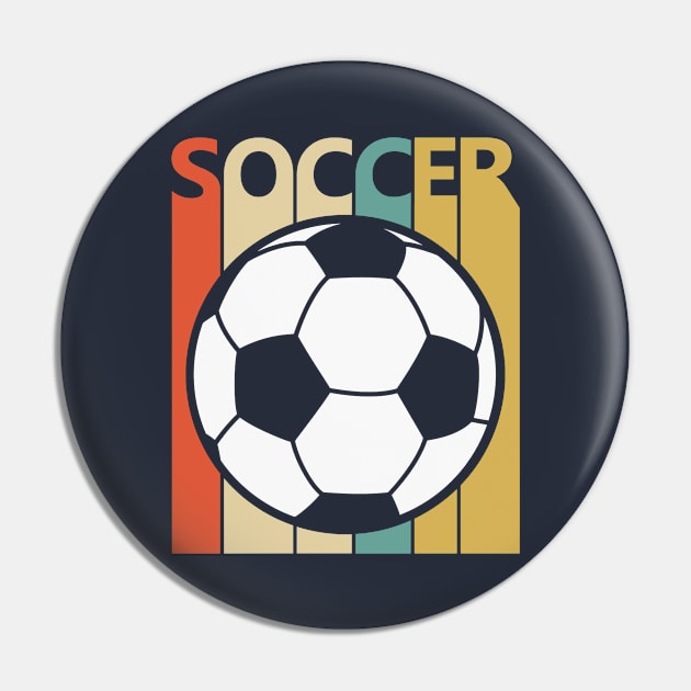 Vintage Retro Soccer Ball Gift Pin by GWENT